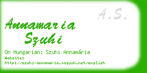annamaria szuhi business card